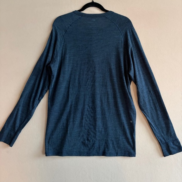 Mack Weldon Luxe Knit Henley Merino Cashmere Blend Navy Large - Picture 5 of 10